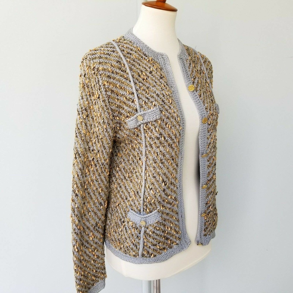 Peruvian Connection S Pima Cotton Long Sl Cardigan - Picture 5 of 12